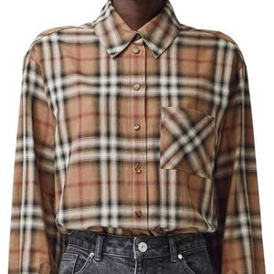 BURBERRY carlota ombré cotton check shirt